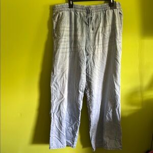 NWT Primark Wide Leg Mid Rise Elastic Waist Jeans Size L